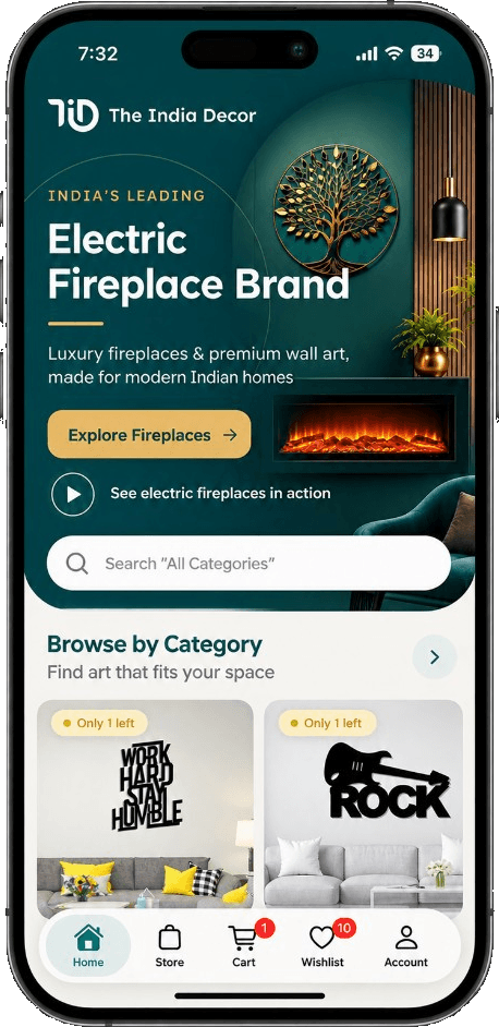 The India Decor mobile product screenshot