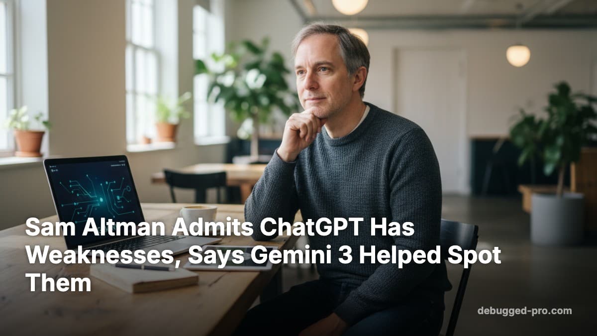 Sam Altman Admits ChatGPT Has Weaknesses, Says Gemini 3 Helped Spot Them