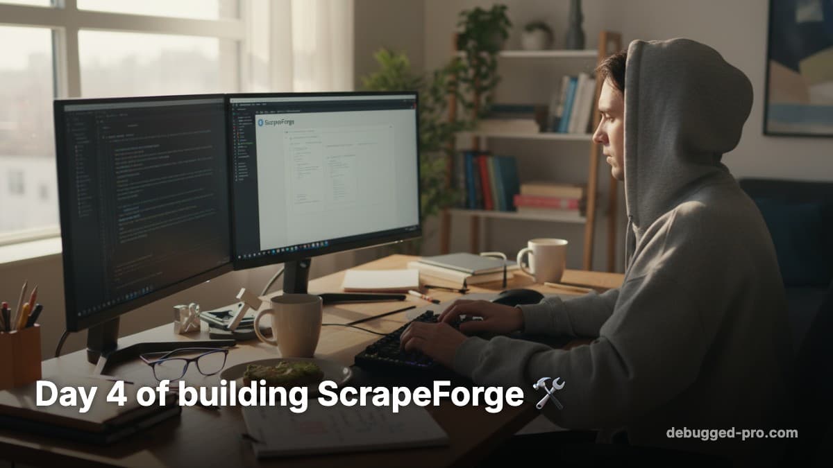 Day 4 of building ScrapeForge 🛠️