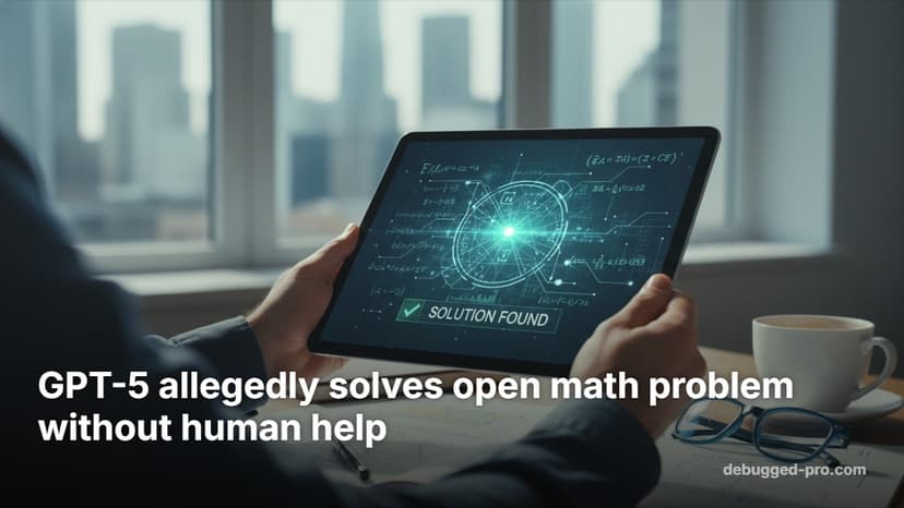 GPT-5 allegedly solves open math problem without human help