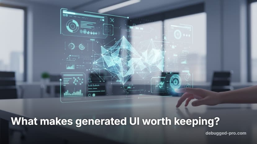 Making AI Generated UI Usable: A Debugged Pro Deep Dive