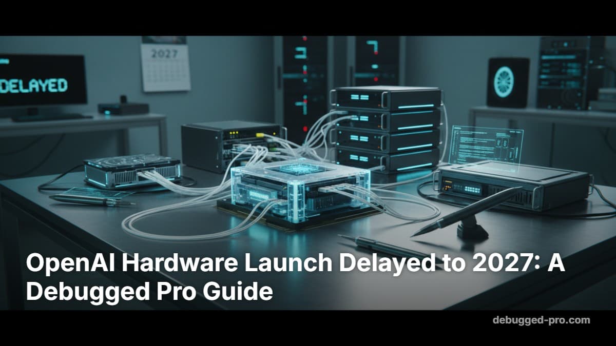 OpenAI Hardware Launch Delayed to 2027: A Debugged Pro Guide