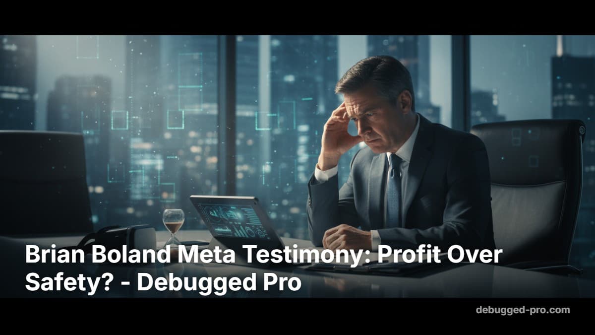 Brian Boland Meta Testimony: Profit Over Safety? - Debugged Pro