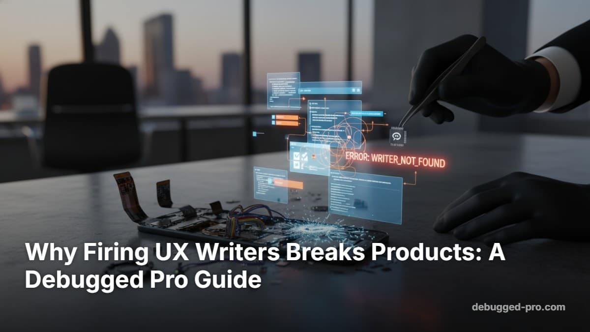Why Firing UX Writers Breaks Products: A Debugged Pro Guide