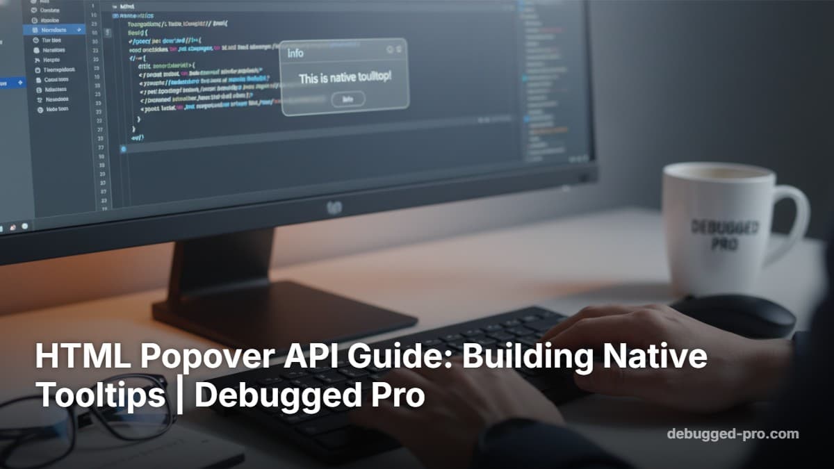 HTML Popover API Guide: Building Native Tooltips | Debugged Pro