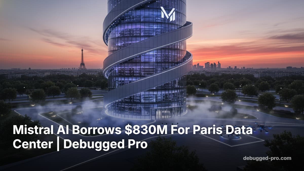 Mistral AI Borrows $830M For Paris Data Center | Debugged Pro