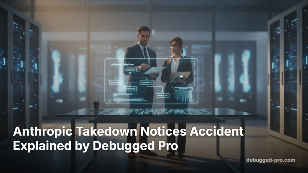 Anthropic Takedown Notices Accident Explained by Debugged Pro