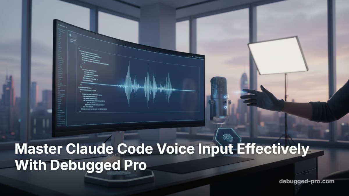 Master Claude Code Voice Input Effectively With Debugged Pro
