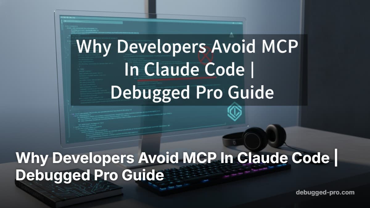 Why Developers Avoid MCP In Claude Code | Debugged Pro Guide