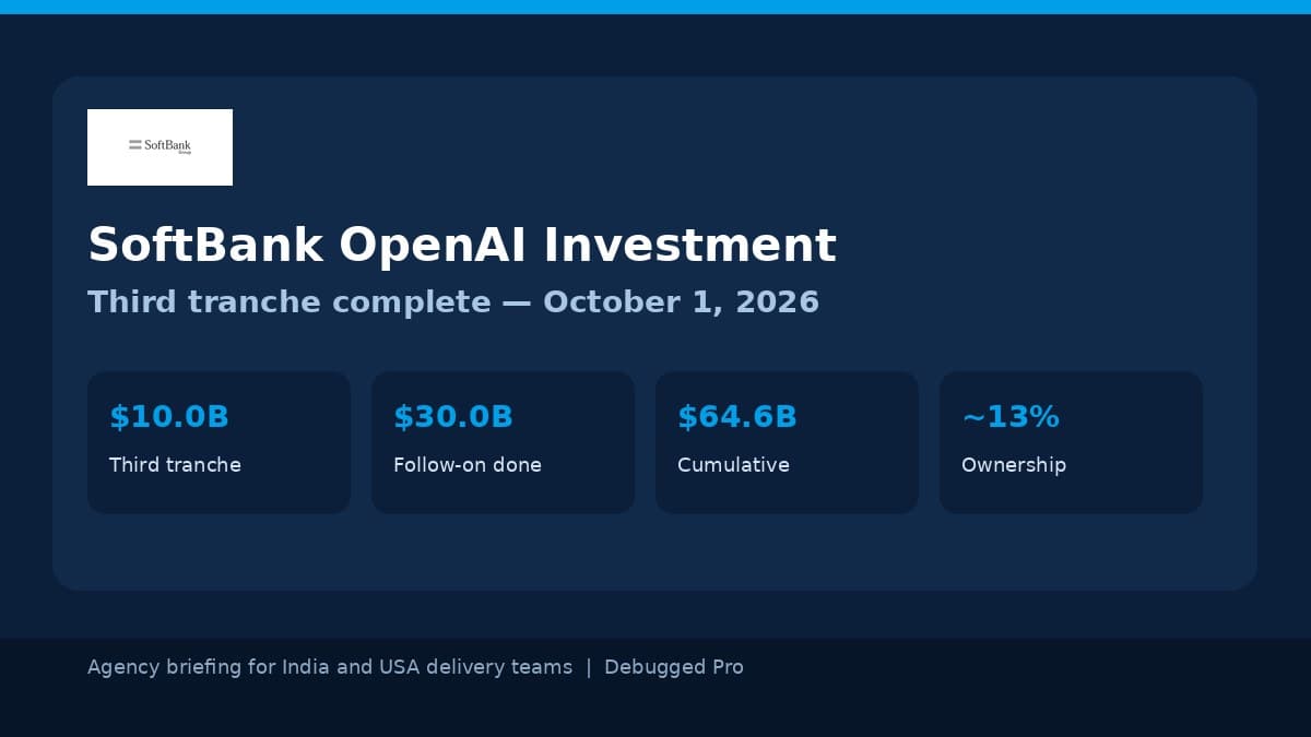 SoftBank OpenAI Investment Guide for India USA Delivery Teams