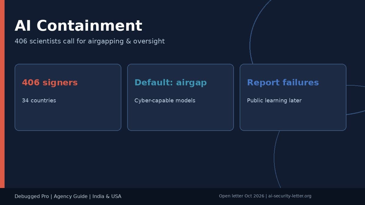 AI Containment: 406 Scientists Letter Guide for India USA Agencies